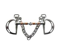 SheerFaring de Filete para Caballos con Gancho de Barbada Y Cadena de Entrenamiento, 12.7 Cm