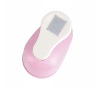 SheerFaring Embosador para Niños de Estampillas Decorativas Herramienta Creativa para Recorte con Palanca Ergonómica y Colector Automático de Residuos Apta para Decoración Infantil Educación, Rosa