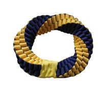 SheerFaring Juguete Plástico Trenzado para s Juguete Masticable con Textura Oral Interactivo para Entrenamiento Canino, Amarillo+