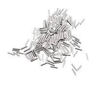 SheerFaring Kit de 200 Manguitos de Crimpado de Barril único, Manguitos de Crimpado de Cobre, Conectores para Tubos de Línea de Pesca, 1.4 Bore