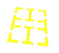 SheerFaring Marcador de Cancha de Pickleball CREA Mini Canchas Entrenamiento Obstáculo Señal Líneas Antideslizantes Juego de Marcado de Líneas de Cancha Marcador, 8 T Shape 4 L Shape