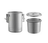 SheerFaring Olla Acero Inoxidable Compacto Olla con Tapa, Utensilios, para Excursiones, Campistas, para 2-4,