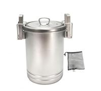 SheerFaring Olla con Mango Cierre Portátil Compacto, Olla Acero Inoxidable con Tapa, para Picnic
