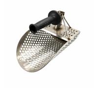 SheerFaring Pala para con Malla Reutilizable | Diseño Perforado Hexagonal, Pala Acero Inoxidable, Soporte rígido Reforzado, Recogedor, para Playa, Prospección, L