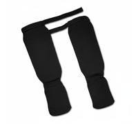 SheerFaring Protección para Artes Marciales Espinillera de Pie Tobillo Material Transpirable Acolchada Anatómica para Entrenamiento Defensa Personal Práctica, Black, M