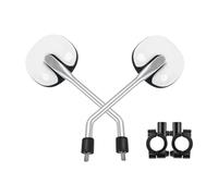 SheerFaring Retrovisores Redondos para Patinete Eléctrico, Resistentes a Caídas E Impermeables, Convexos, para Modificación de Bicicletas, Blanco