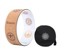 SheerFaring Rueda de de Corcho para Estiramientos de Espalda para Mujeres, Equipo de Pilates para Flexiones de Espalda, Blanco con Bolsa