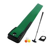 SheerFaring Tapete de Práctica de Golf, Bandera para Putt. para Mejorar Tus Habilidades con Putter. Regalo Ideal para Fiestas Y para Padres, Putter Negro