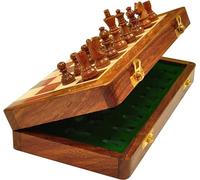 Sheesham & Boxwood - Juego de ajedrez magnético de 7 pulgadas