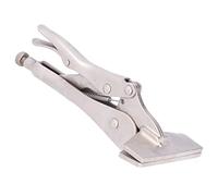 Sheet Metal Bender Flat Jaw Locking Pliers Heavy Duty Adjustable Steel Flat Head Vise Ideal for Welding, Grinding and Parts Fastening Durable Rivet Design Made of High Carbon Steel (10 Inch)