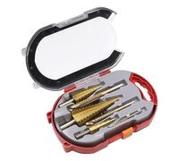 Sheet Metal Step Drill, Titanium Coated Step Drill Bits, Center Punch Drill Bits, Step Drill Set, Electric Drill Step Bits, Serrated Drill Bits, Hole Drilling Set, Step Drill for Sheet Metal