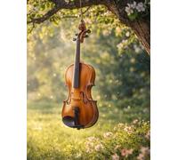 Sheet Music Book - Violin Hanging from Blossom Tree: Blank Music Manuscript Paper with 12 Staves Per Page for Composition, Songwriting, Lessons, Practice and Musical Ideas | 100 Pages | 8.5" x 11"