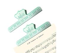Sheet Music Clip - 5.91x1.97 Inches Music Page Clips | 2pcs Musics Score Reading Page Book Clip for Pianon | Musicians Composers Pages Holder with Strong Spring for Textbooks, Manuals, Books