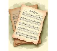 Sheet Music Journal To Record Favorite Songs, Practice Lessons, Music Arrangements And Daily Composition Progress