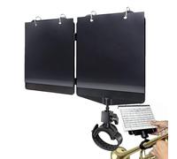 Sheet Music Stand, Marching Bands Lyre Trumpet, Black Color Sturdy Construction & Lightweight Design, Instrument Accessories for Snare Drum, Bass Drums, Piano, Clarinet, Oboe, Ukulele, and Guitar