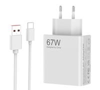 Shefor 67W Cargador Carga rapida, Cargador Carga rapida Compatible con Xiaomi 14, 13, 12, 12t, 12s, Redmi Note 13 Pro, Nota K60, K50, 11, 11s, 12 ProPlus, Carga Adaptador Tipo C Cable USB A USB C 1M