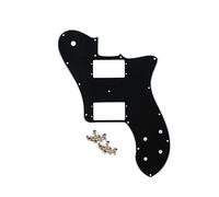 SHEGNSUI 72 Telecaster Thinline TV Jones - Golpeador para guitarra con tornillos, estilo vintage 72 Telecaster Deluxe, 14 agujeros, negro, 3 capas