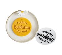 SHEGOTO Moldes de galletas inglesas de feliz cumpleaños, adecuados para entusiastas creativos de la repostería y celebraciones de festivales