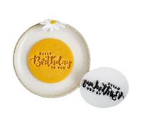 SHEGOTO Moldes de galletas inglesas de feliz cumpleaños, adecuados para entusiastas creativos de la repostería y celebraciones de festivales