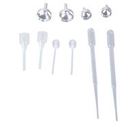 SHEGOTO Paquete de 10 embudos y cuentagotas de metal en miniatura para aceites esenciales, perfumes, cosméticos y uso en la cocina