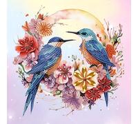 SHEGZHUC 30 x 30 cm Pintura de diamantes de imitación de pájaro flores colibrí pintura de diamantes de imitación animales especiales pintura de diamantes de imitación pintura de diamante arte bordado