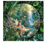 SHEGZHUC 40 x 40 cm pintura de diamante para adultos elfos hadas bosque | Cuadros de pintura de diamantes, ángel, paisaje, fantasía, mosaico, bordado, punto de cruz, arte, regalo