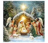 SHEGZHUC 40 x 40 cm pintura de diamante para adultos Jesús María Belén | Cuadro de pintura de diamantes, José Ángel Belén, mosaico, bordado, punto de cruz, arte, regalo, decoración de pared para