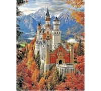 SHEGZHUC 40 x 50 cm, castillo de pintura de diamante de Neuschwanstein, paisaje de la iglesia, castillo alemán, mosaico, pintura de diamantes, arte, bordado, punto de cruz, imágenes, regalo