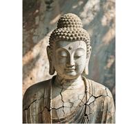 SHEGZHUC 40 x 50 cm, piedras angulares para adultos, Buda, pintura de diamantes, Buda roto, bordado de mosaico, punto de cruz, regalo, decoración de pared para dormitorio, sala de estar