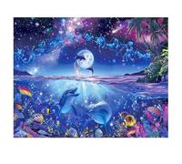 SHEGZHUC 40 x 50 cm, piedras angulares, pintura de diamantes, delfines adultos, animales marinos, imágenes de pintura de diamantes, mundo submarino, signo del zodiaco, mosaico, arte, regalo