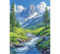 SHEGZHUC 40 x 50 cm, piedras angulares, pintura de diamantes, montañas, paisajes, montañas y lagos, pintura de diamantes, árbol, mosaico, pintura de diamantes, arte, bordado, punto de cruz, imágenes,