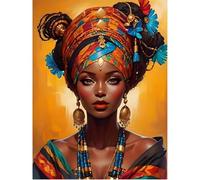 SHEGZHUC 40 x 50 cm, piedras angulares, pintura de diamantes mujer africana, pintura de diamantes para mujer, bellamente manualidades, adultos, mujeres, mosaico, pintura de diamantes, arte, bordado,