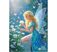 SHEGZHUC 40 x 50 cm pintura de diamantes adultos ángeles hadas y elfos, cuadros de pintura de diamantes flores paisaje, mosaico bordado punto de cruz arte regalo, decoración de pared para dormitorio