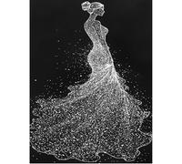 SHEGZHUC 40 x 50 cm pintura de diamantes para adultos mujer princesa, pintura de diamantes cuadros ángeles hadas y elfos, mosaico bordado punto de cruz arte regalo, decoración de pared para dormitorio