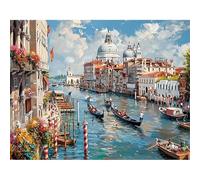 SHEGZHUC 50 x 40 cm, piedras angulares, pintura de diamantes, ciudad de Venecia, Italia, mosaico, arte, bordado, punto