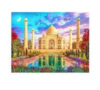 SHEGZHUC 50 x 40 cm pintura de diamantes Taj Mahal 5D pintura de diamantes Taj Mahal Pintura de Diamantes Paisajes y Naturaleza India Pintura Diamante Arte Bordado Punto de Cruz Imágenes Regalo