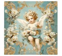 SHEGZHUC Ángel con alas 30 x 30 cm pintura de diamantes imágenes ángeles hadas y elfos pintura de diamantes flores mosaico pintura de diamantes arte bordado punto de cruz imágenes regalo decoración de