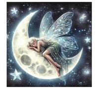 SHEGZHUC Diamond Painting Mariposa hada elfo 30 x 30 cm pintura de diamantes elfos hadas pintura diamante ángel con alas mosaico pintura diamante arte bordado punto de cruz imágenes regalo decoración