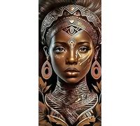 SHEGZHUC Pintura de Diamante 45 x 85 cm - Mujer Africana Noir por Números - Arte Mosaico Bordado Punto de Cruz - Regalo Decoración