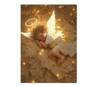 SHEGZHUC Pintura de diamantes Ángel Elfos Hadas Mariposa Alas de Ángel Estrellas Brillo 30 x 40 cm Pintura Diamante Niña Habitación Infantil Pintura Diamante Arte Bordado Punto de Cruz Regalo