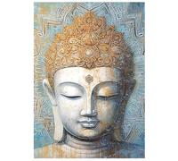 SHEGZHUC Pintura de diamantes Buda 30 x 40 cm cuadros de pintura de diamantes Buda Zen Religión Diamante Pintura Mandala Azul Mosaico Diamante Pintura Arte Bordado Punto de Cruz Imágenes Regalo