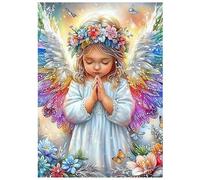 SHEGZHUC Pintura de diamantes para adultos, ángel con alas, 30 x 40 cm, pintura de diamantes, ángel de la guarda, hada, elfo, bordado, punto de cruz, regalo, decoración de pared para dormitorio, sala