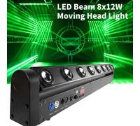 SHEHDS 1 Uds. Haz LED 8x12W RGBW 4 en 1 iluminación de escenario con cabezal móvil para Bar DJ Disco Club pista de baile puesta en escena de boda 1PCS