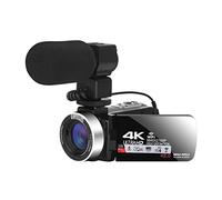 SHEHUALI Cámara de Vlogging, 4K Ultra HD Videocámara videocámara for Vlogging Video Cámara de Video WiFi grabadora incorporada 4 8MP 3.0 Cámaras Digitales de Pulgadas 16x(32G SD Card,Blauw)