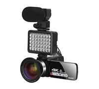 SHEHUALI Cámara de Vlogging, 4K Ultra HD Videocámara videocámara for Vlogging Video Cámara de Video WiFi grabadora incorporada 4 8MP 3.0 Cámaras Digitales de Pulgadas 16x(Standard,Purple)
