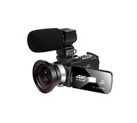SHEHUALI Cámara de Vlogging, Cámara de Video 4K 4 8MP 18x Cámaras de Zoom Digital for vlog grabación Vlogging cámara de vlogging 3.0 Pulgadas Vimbrez(32G SD Card,Nero)