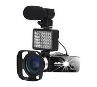 SHEHUALI Cámara de Vlogging, Cámara de Video 4K 4 8MP 18x Cámaras de Zoom Digital for vlog grabación Vlogging cámara de vlogging 3.0 Pulgadas Vimbrez(64G SD Card,Blauw)
