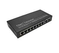SHEHUALI Cámara Web, 8 Puerto 100Mbps IEEE802. De 3AF PoE Switch 8ch Plus 2ch Gigabit UpLink Power sobre el Interruptor de Red Ethernet for IP Teléfono de cámara Ap
