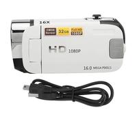 SHEHUALI Videocámara, 2.4 Inch HD Camera D90 1080P 16MP Digital Camera 2.4 Inch Rotatable Screen Camcorder 16X Zoom HD Video Recorder with Fill Light(Bianco)