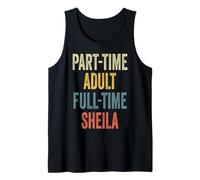 Sheila Personalized Retro Girls Part-Time Sheila Name Camiseta sin Mangas